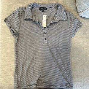 Jcrew striped collared tee